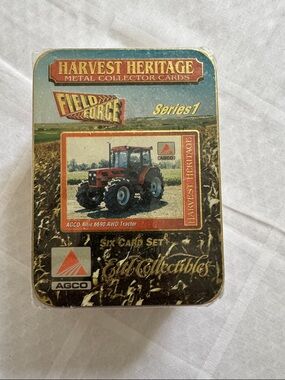 AGCO Harvest Heritage Red Tractor Metal Collector Card Set - Series 1